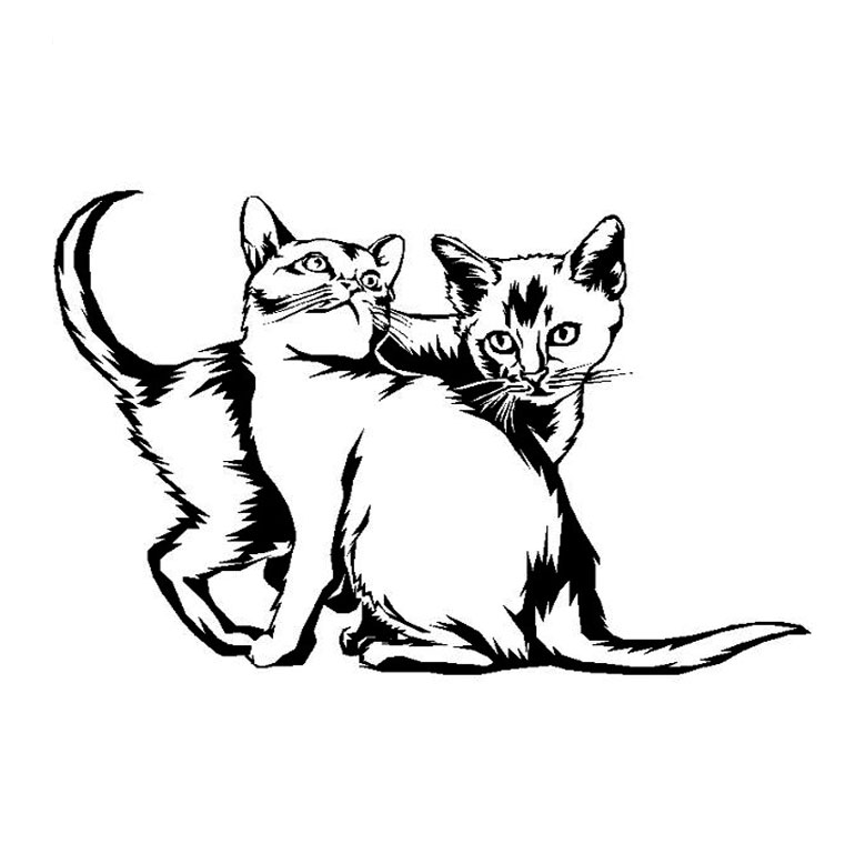 Раскраска: кот (Животные) #1785 - Бесплатные раскраски для печати