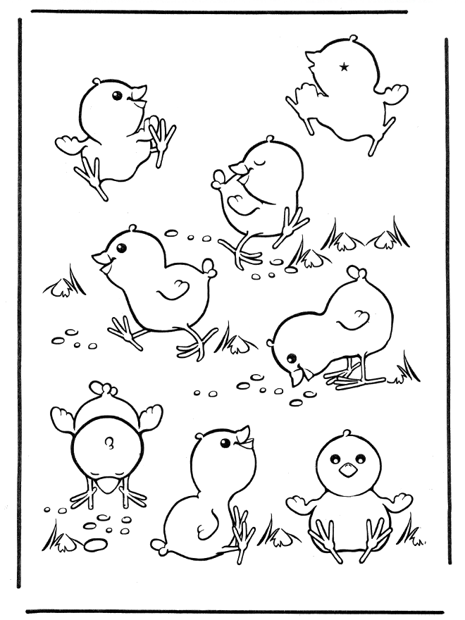 Раскраска: цыпленок (Животные) #15326 - Бесплатные раскраски для печати