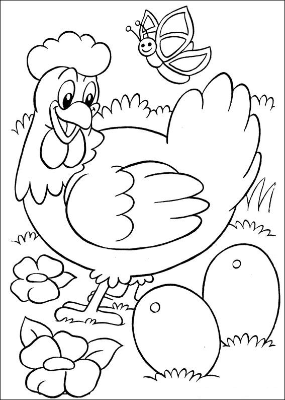 Раскраска: курица (Животные) #17242 - Бесплатные раскраски для печати