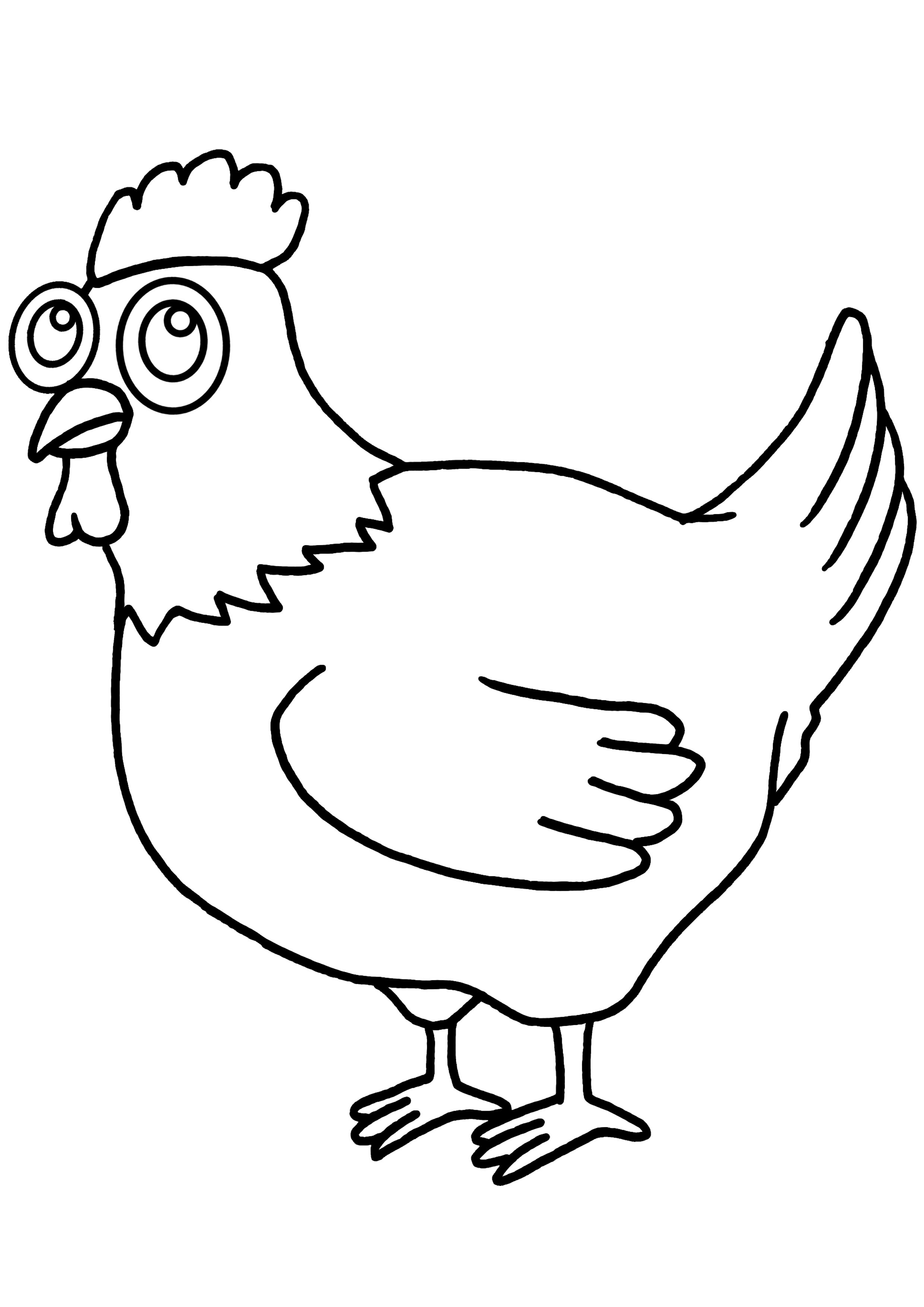 Раскраска: курица (Животные) #17305 - Бесплатные раскраски для печати
