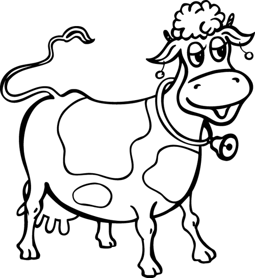 Раскраска: корова (Животные) #13214 - Бесплатные раскраски для печати