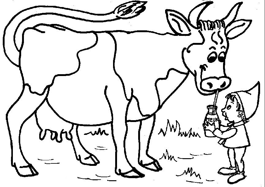 Раскраска: корова (Животные) #13272 - Бесплатные раскраски для печати