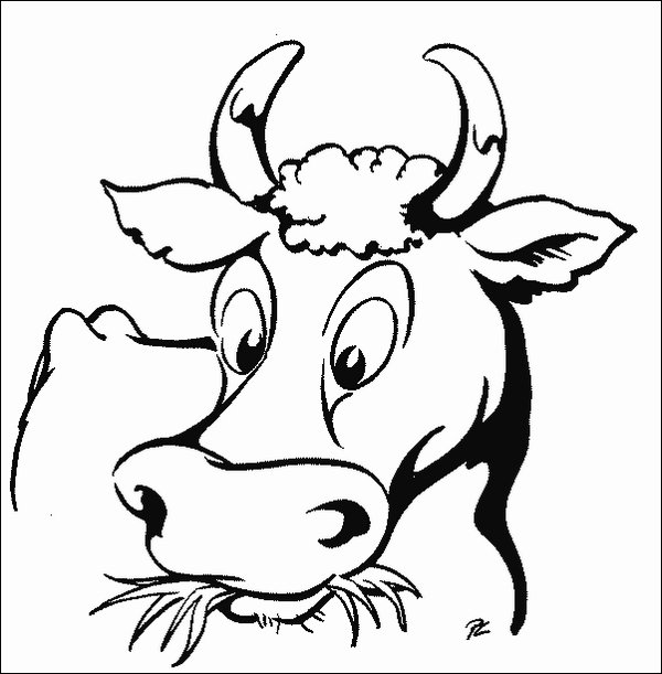 Раскраска: корова (Животные) #13290 - Бесплатные раскраски для печати