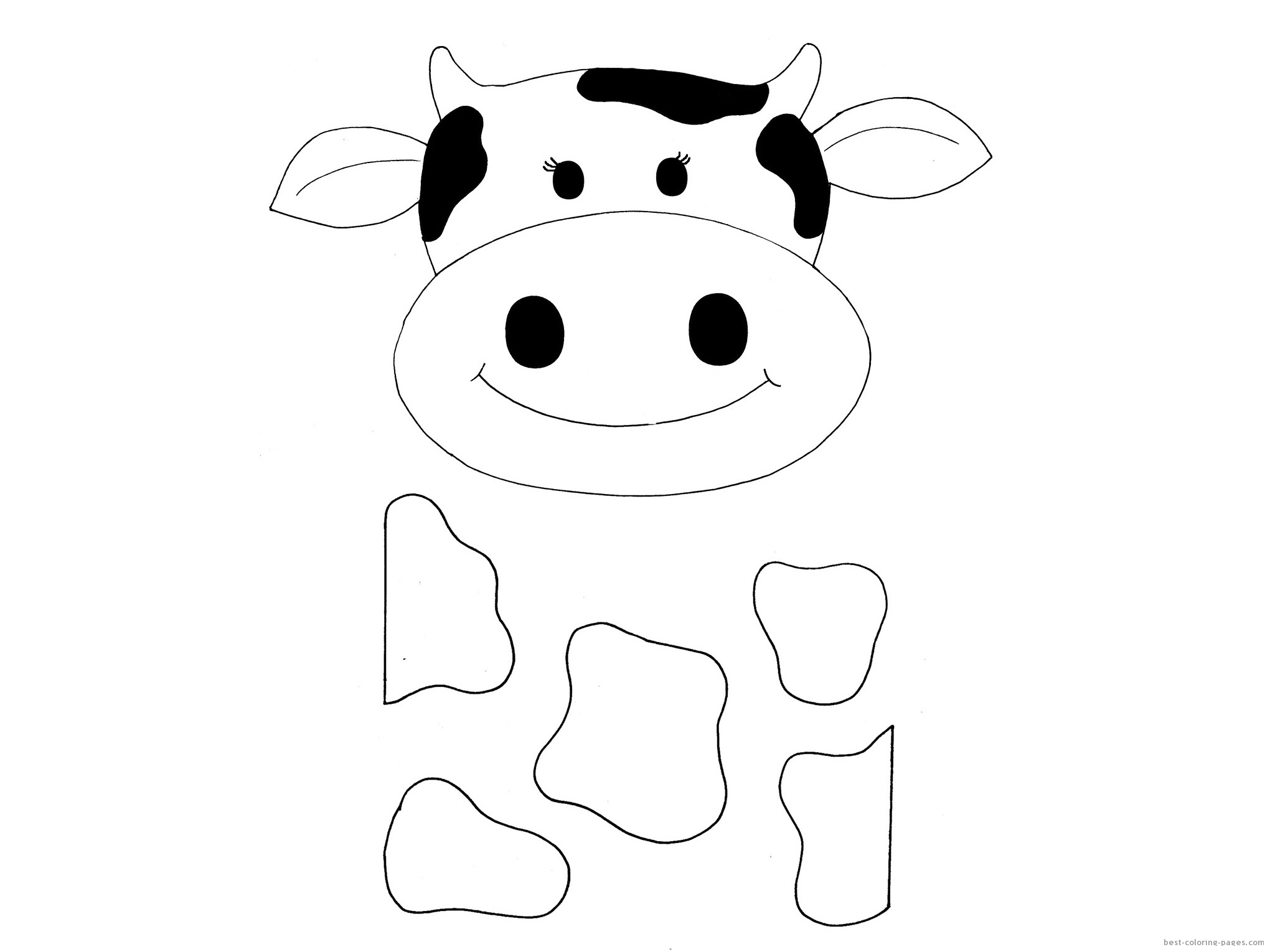 Раскраска: корова (Животные) #13315 - Бесплатные раскраски для печати