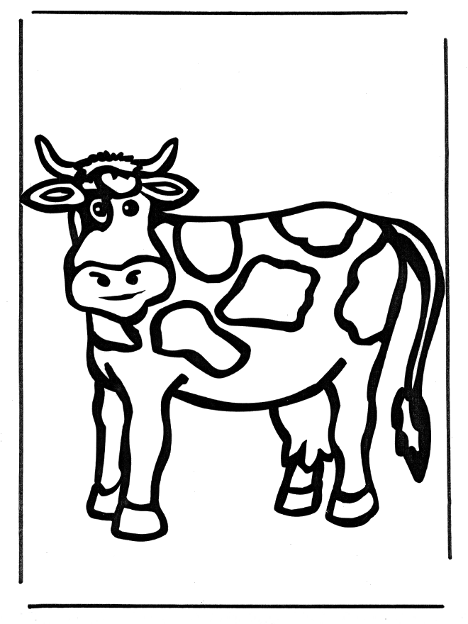 Раскраска: корова (Животные) #13321 - Бесплатные раскраски для печати
