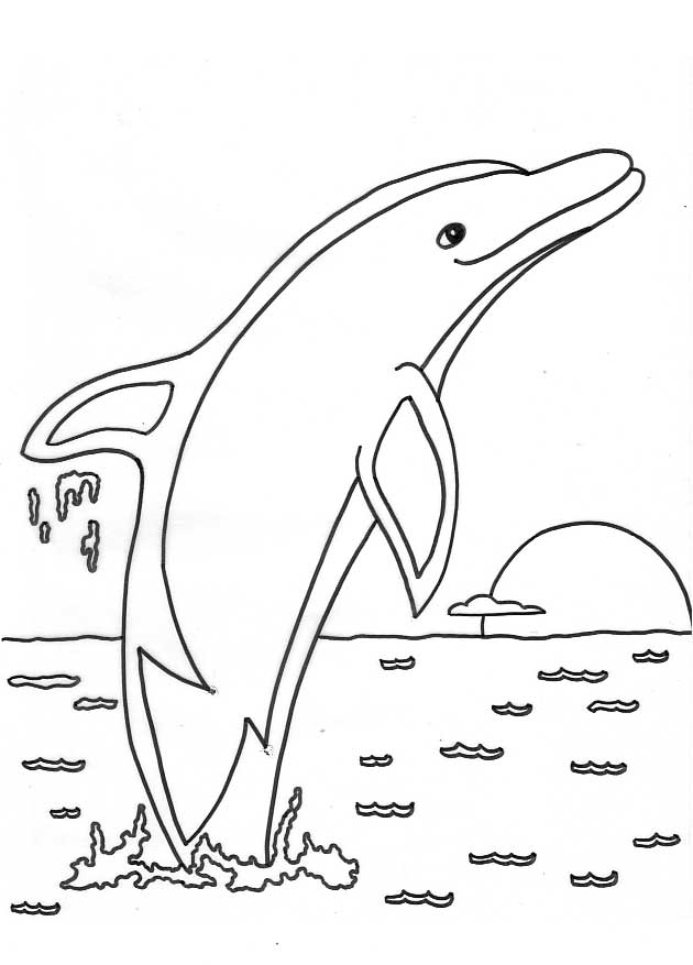 Раскраска: дельфин (Животные) #5090 - Бесплатные раскраски для печати