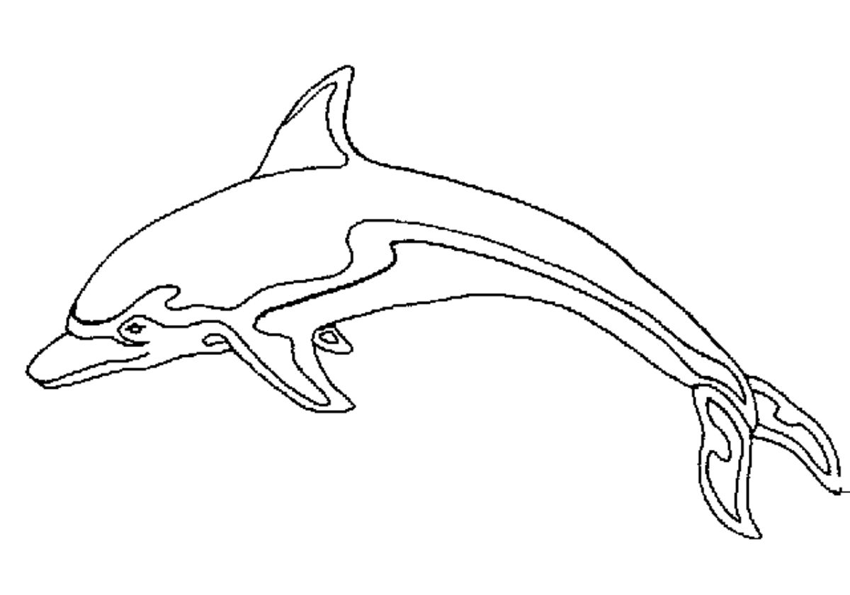 Раскраска: дельфин (Животные) #5123 - Бесплатные раскраски для печати