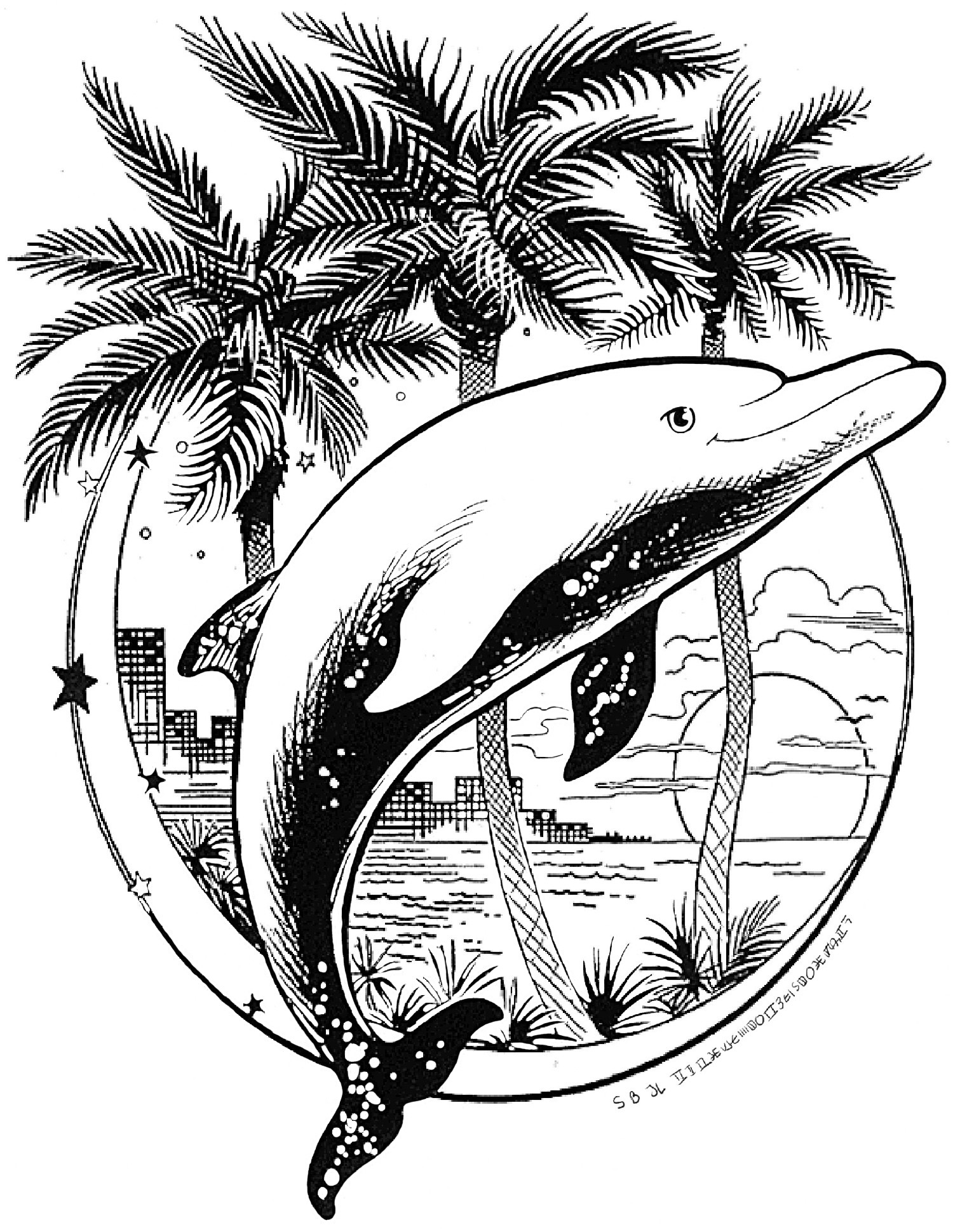 Раскраска: дельфин (Животные) #5234 - Бесплатные раскраски для печати