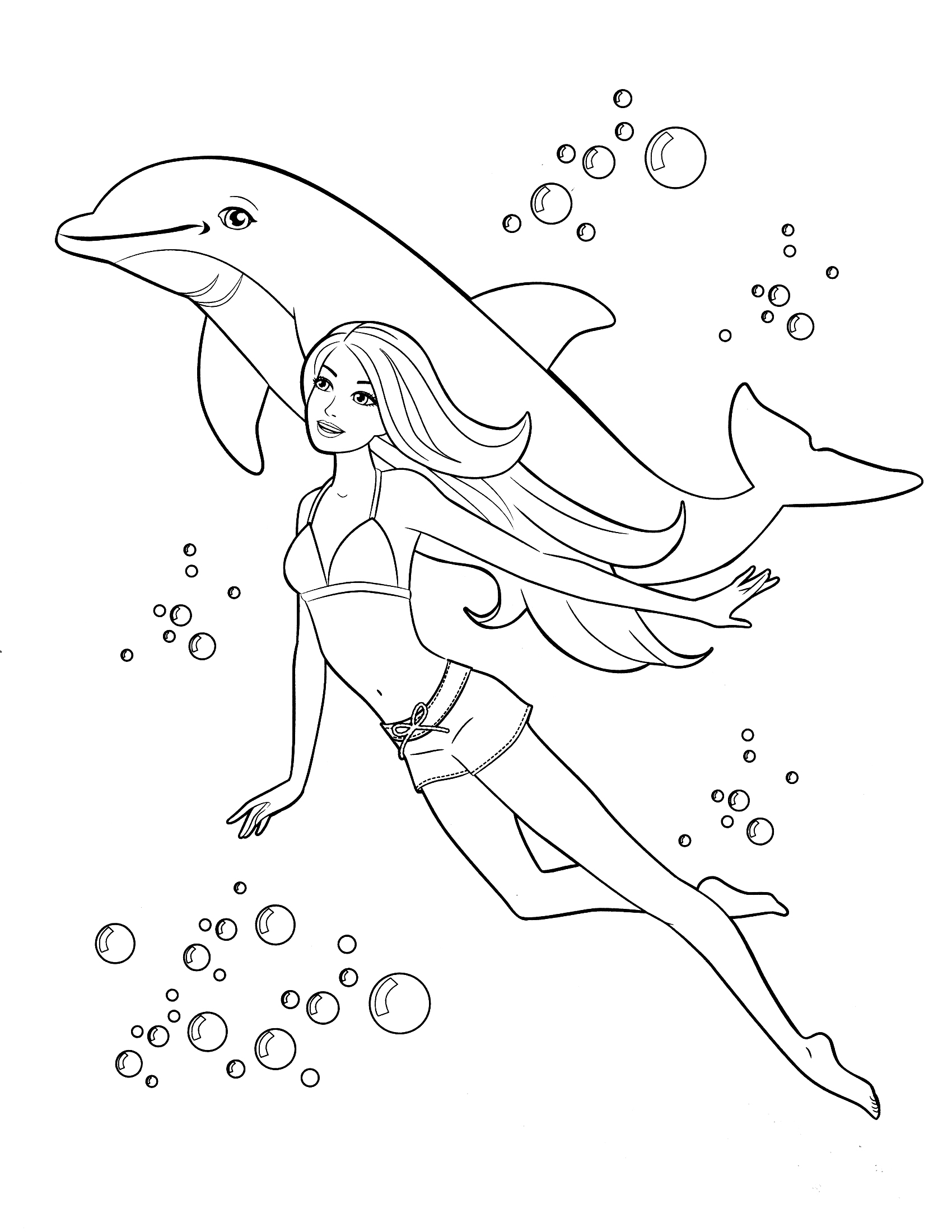 Раскраска: дельфин (Животные) #5261 - Бесплатные раскраски для печати