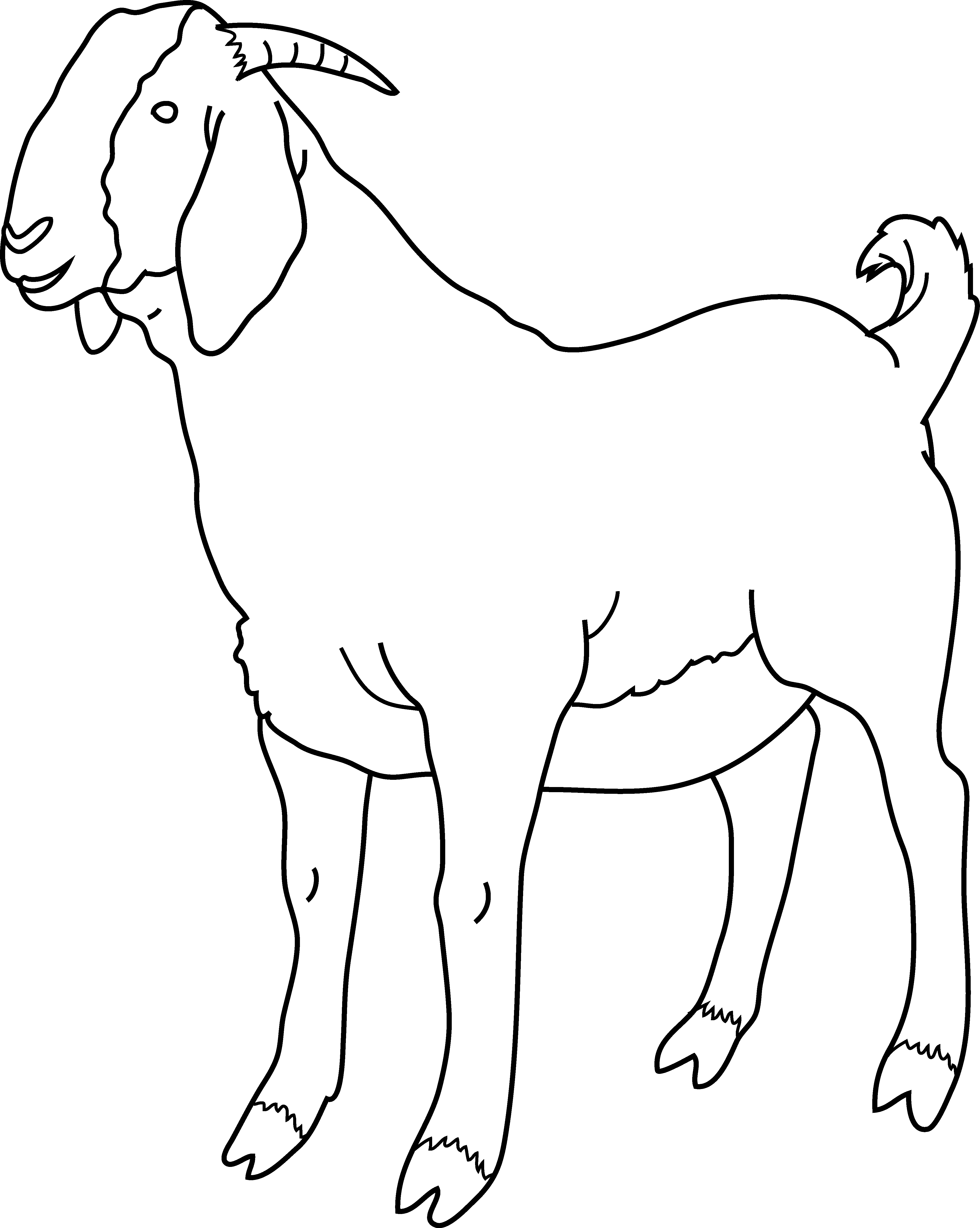 Раскраска: коза (Животные) #2381 - Бесплатные раскраски для печати