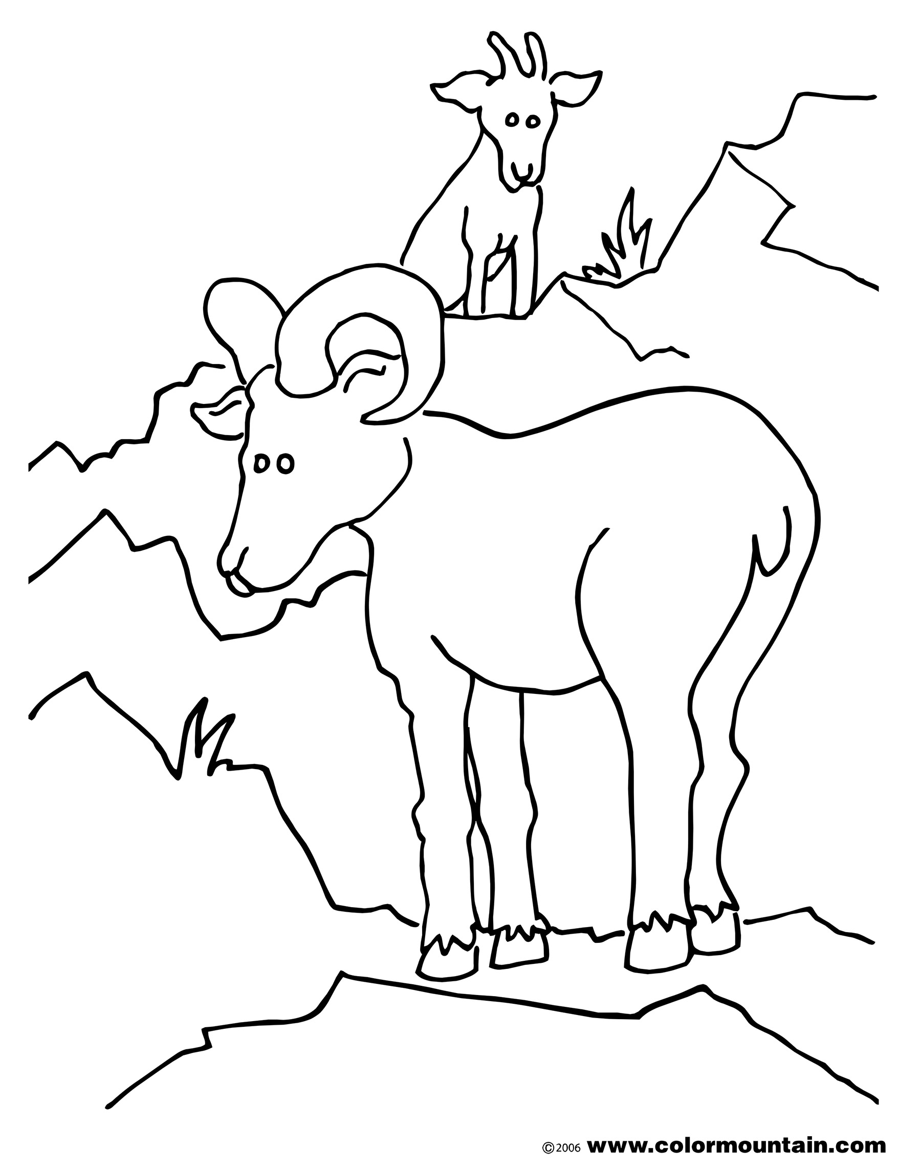 Раскраска: коза (Животные) #2450 - Бесплатные раскраски для печати