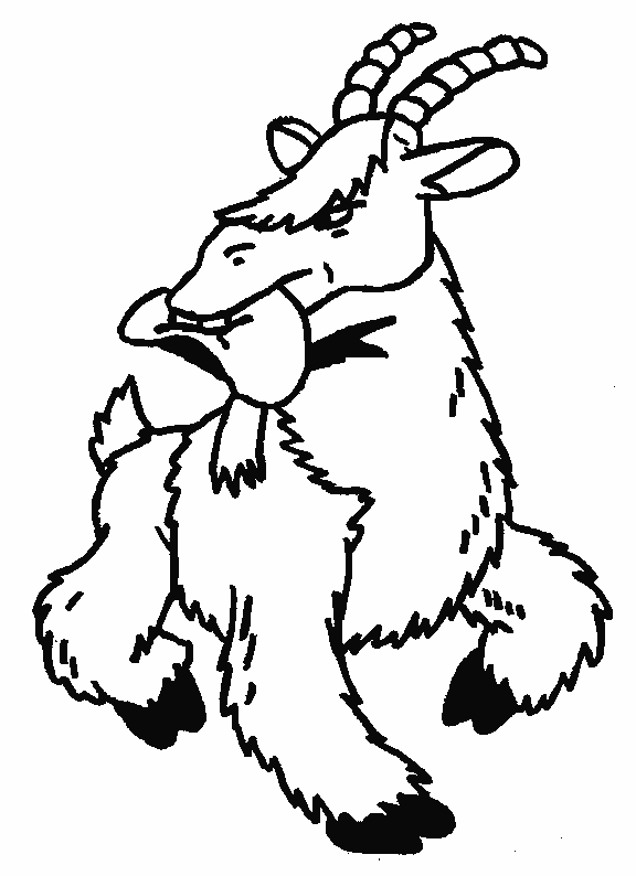 Раскраска: коза (Животные) #2462 - Бесплатные раскраски для печати