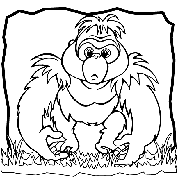 Раскраска: горилла (Животные) #7433 - Бесплатные раскраски для печати