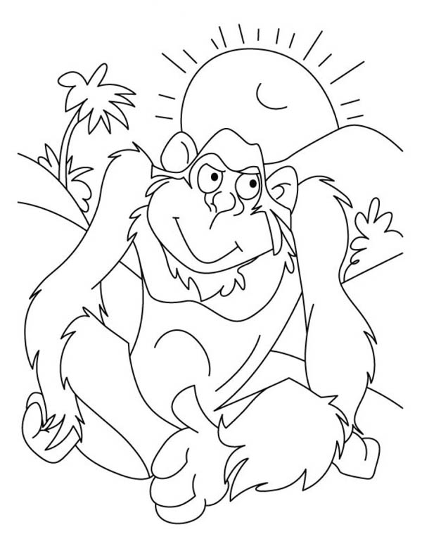 Раскраска: горилла (Животные) #7473 - Бесплатные раскраски для печати