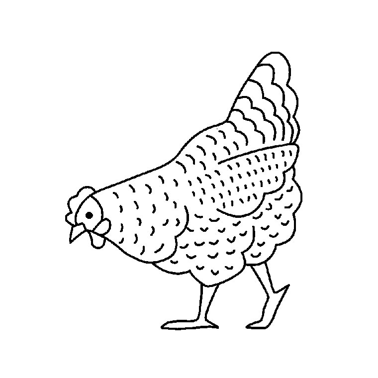 Раскраска: курица (Животные) #17423 - Бесплатные раскраски для печати