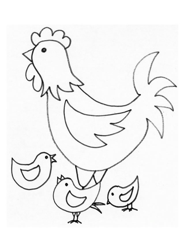Раскраска: курица (Животные) #17444 - Бесплатные раскраски для печати