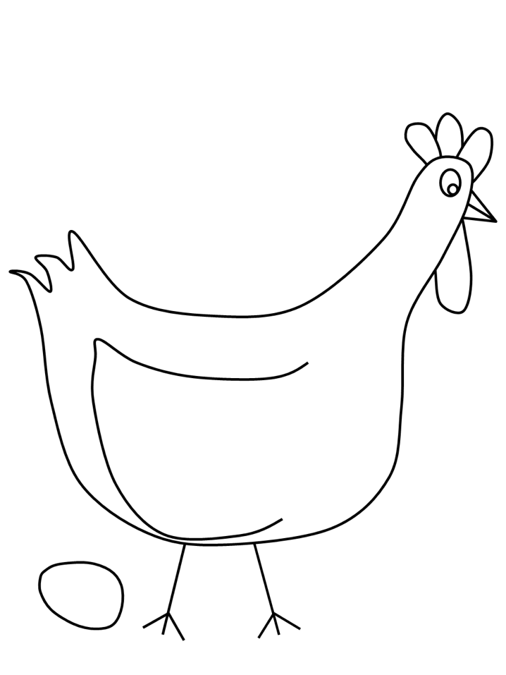 Раскраска: курица (Животные) #17564 - Бесплатные раскраски для печати