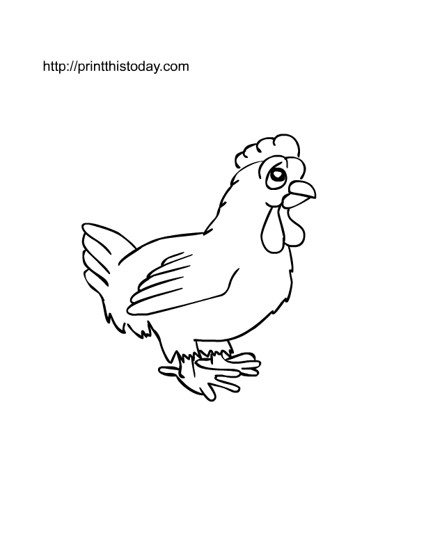Раскраска: курица (Животные) #17619 - Бесплатные раскраски для печати