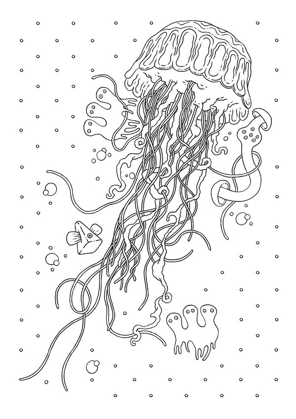 Раскраска: медуза (Животные) #20453 - Бесплатные раскраски для печати