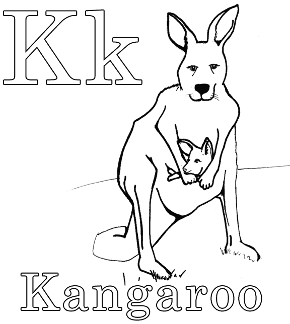 Раскраска: кенгуру (Животные) #9113 - Бесплатные раскраски для печати
