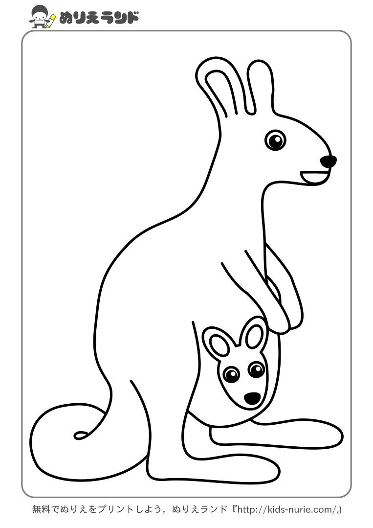 Раскраска: кенгуру (Животные) #9121 - Бесплатные раскраски для печати