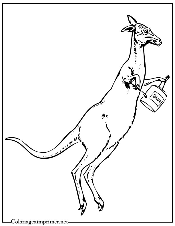 Раскраска: кенгуру (Животные) #9175 - Бесплатные раскраски для печати
