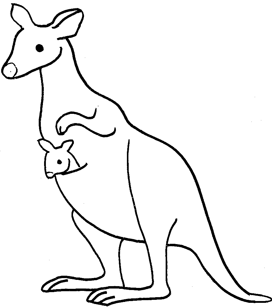 Раскраска: кенгуру (Животные) #9213 - Бесплатные раскраски для печати