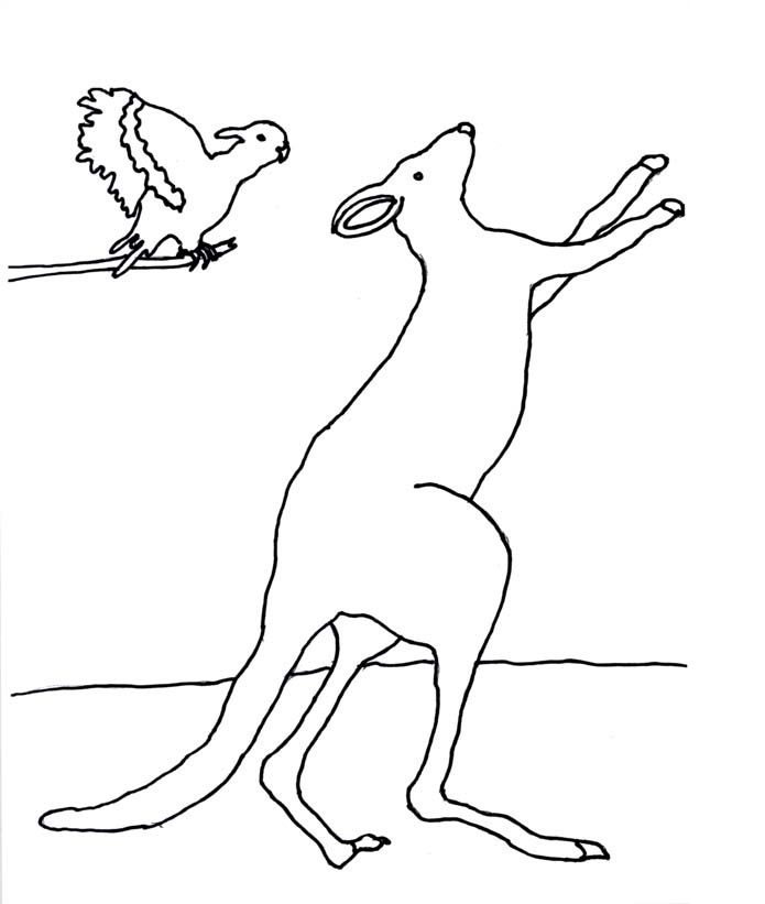 Раскраска: кенгуру (Животные) #9246 - Бесплатные раскраски для печати