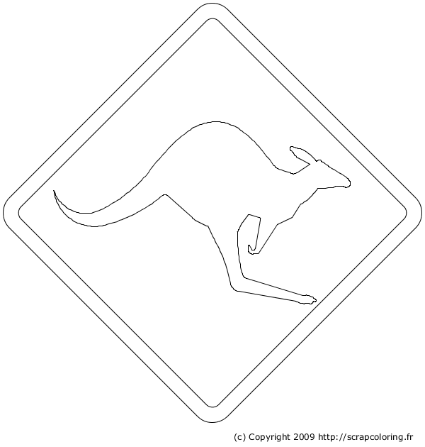 Раскраска: кенгуру (Животные) #9256 - Бесплатные раскраски для печати
