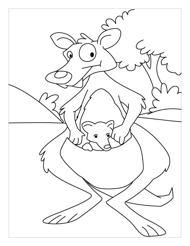 Раскраска: кенгуру (Животные) #9258 - Бесплатные раскраски для печати