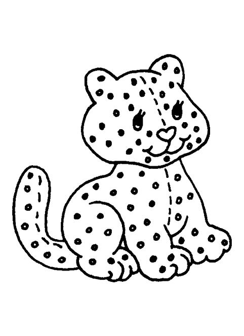 Раскраска: леопард (Животные) #9862 - Бесплатные раскраски для печати