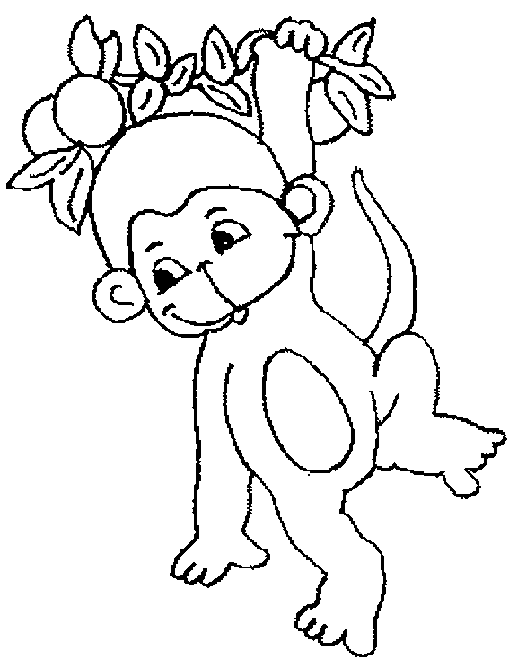 Раскраска: обезьяна (Животные) #14143 - Бесплатные раскраски для печати