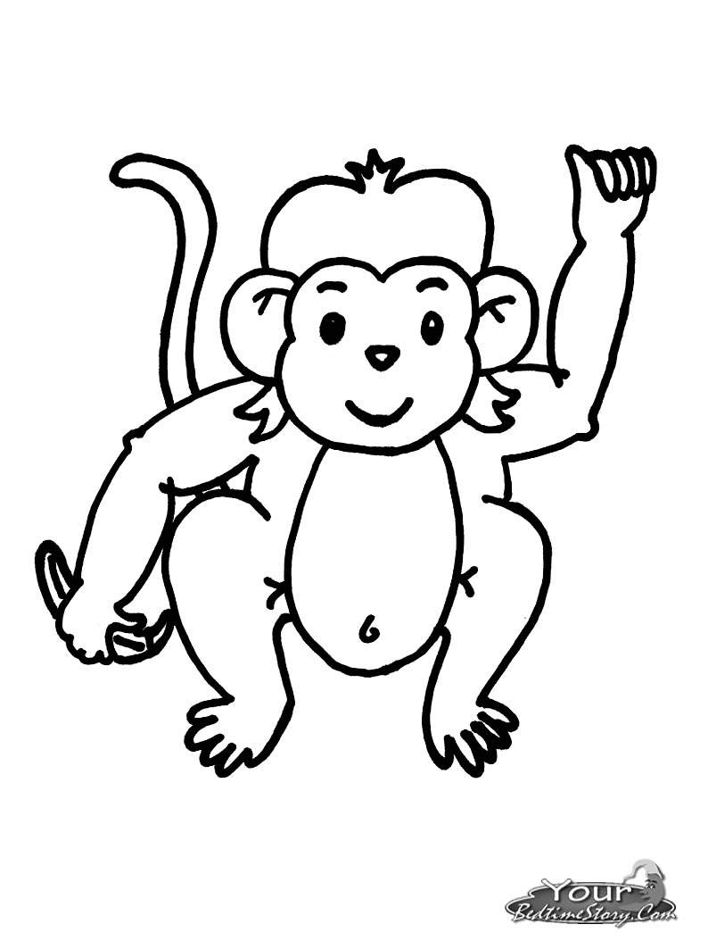 Раскраска: обезьяна (Животные) #14156 - Бесплатные раскраски для печати