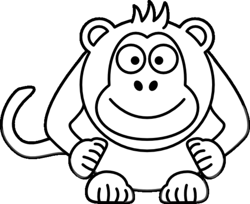 Раскраска: обезьяна (Животные) #14165 - Бесплатные раскраски для печати