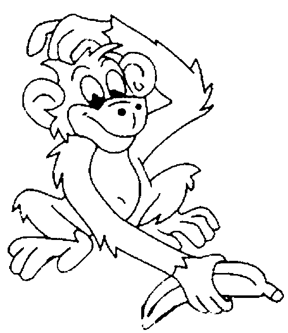 Раскраска: обезьяна (Животные) #14201 - Бесплатные раскраски для печати