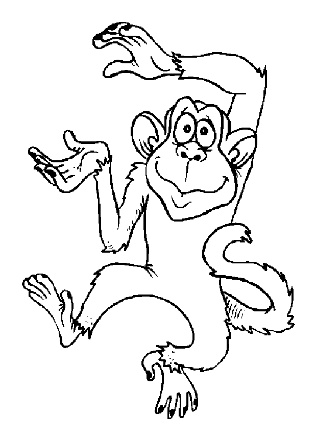 Раскраска: обезьяна (Животные) #14224 - Бесплатные раскраски для печати