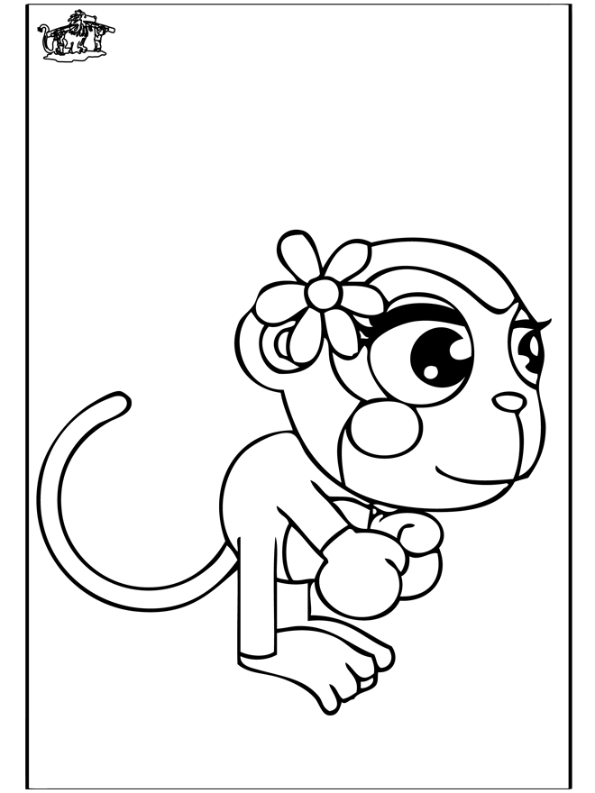 Раскраска: обезьяна (Животные) #14306 - Бесплатные раскраски для печати