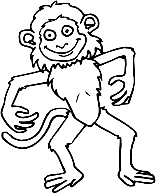 Раскраска: обезьяна (Животные) #14317 - Бесплатные раскраски для печати