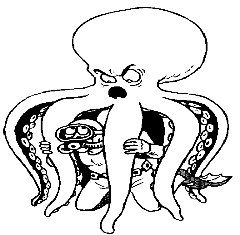 Раскраска: осьминог (Животные) #18932 - Бесплатные раскраски для печати