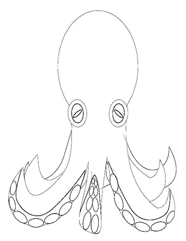 Раскраска: осьминог (Животные) #19002 - Бесплатные раскраски для печати