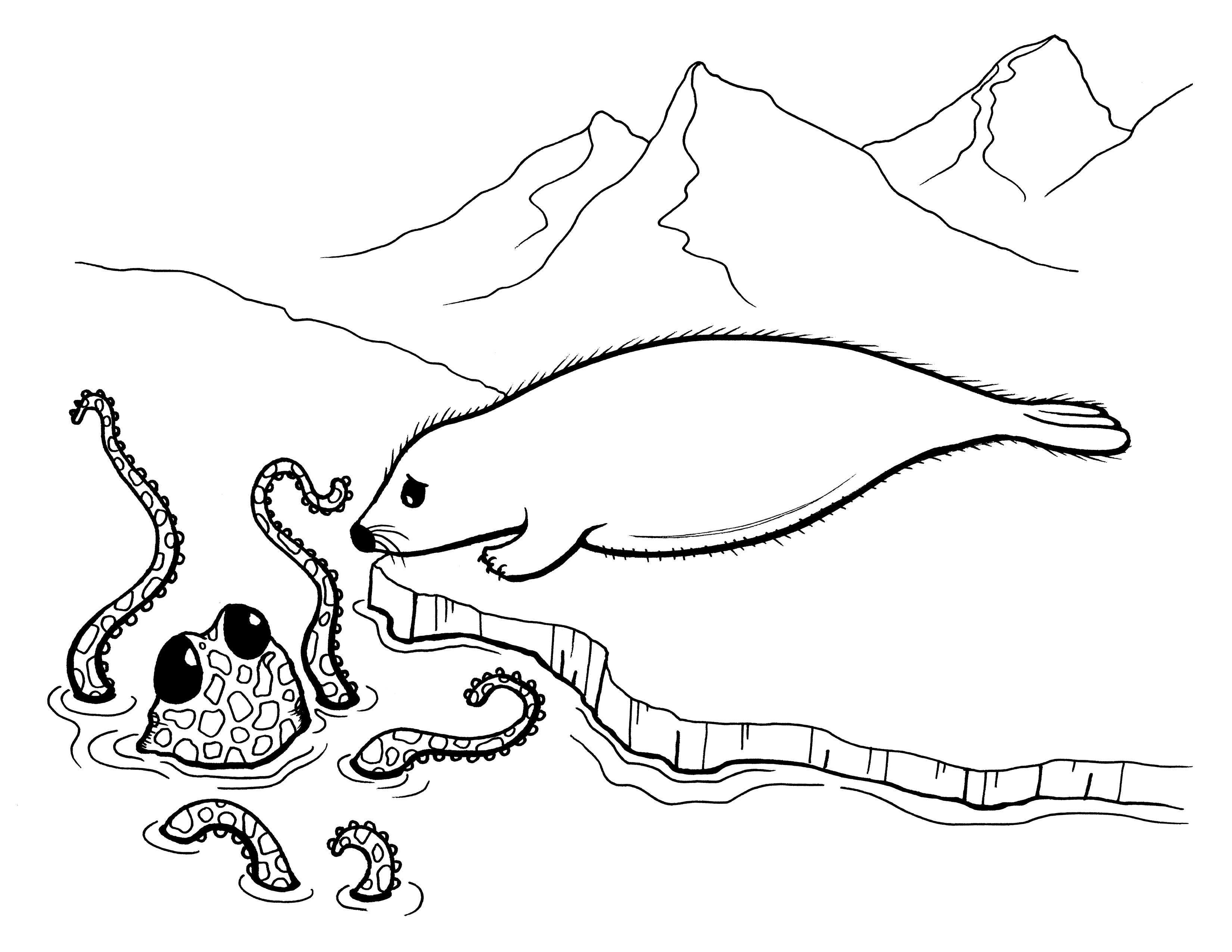 Раскраска: осьминог (Животные) #19023 - Бесплатные раскраски для печати