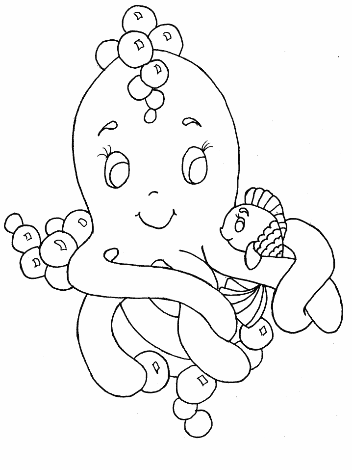 Раскраска: осьминог (Животные) #19025 - Бесплатные раскраски для печати