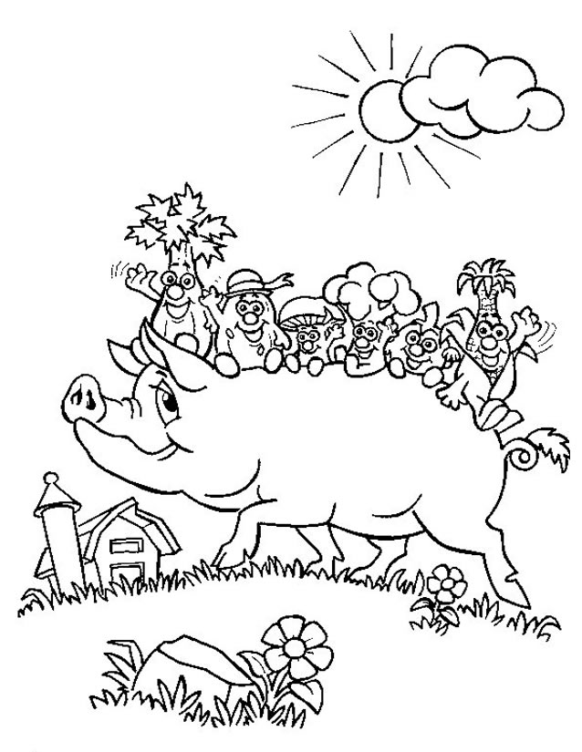 Раскраска: свинина (Животные) #17629 - Бесплатные раскраски для печати