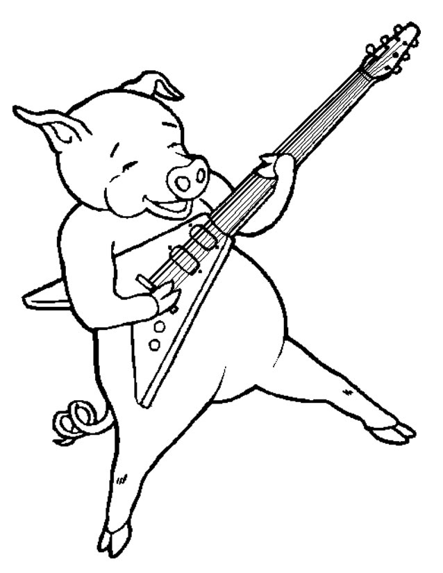 Раскраска: свинина (Животные) #17649 - Бесплатные раскраски для печати
