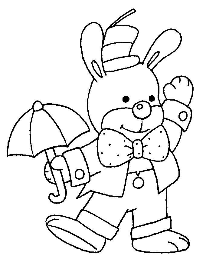 Раскраска: кролик (Животные) #9579 - Бесплатные раскраски для печати