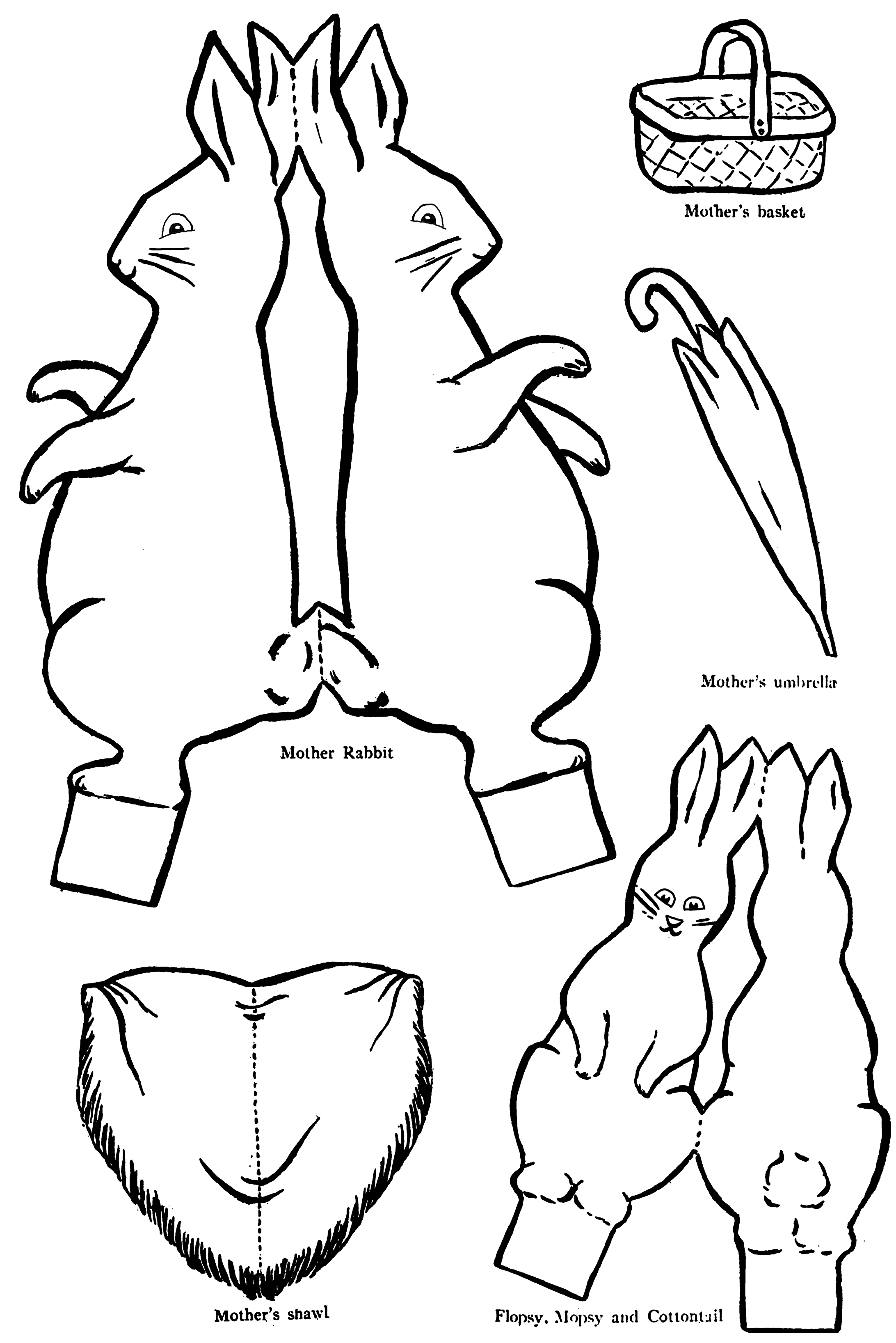 Раскраска: кролик (Животные) #9620 - Бесплатные раскраски для печати