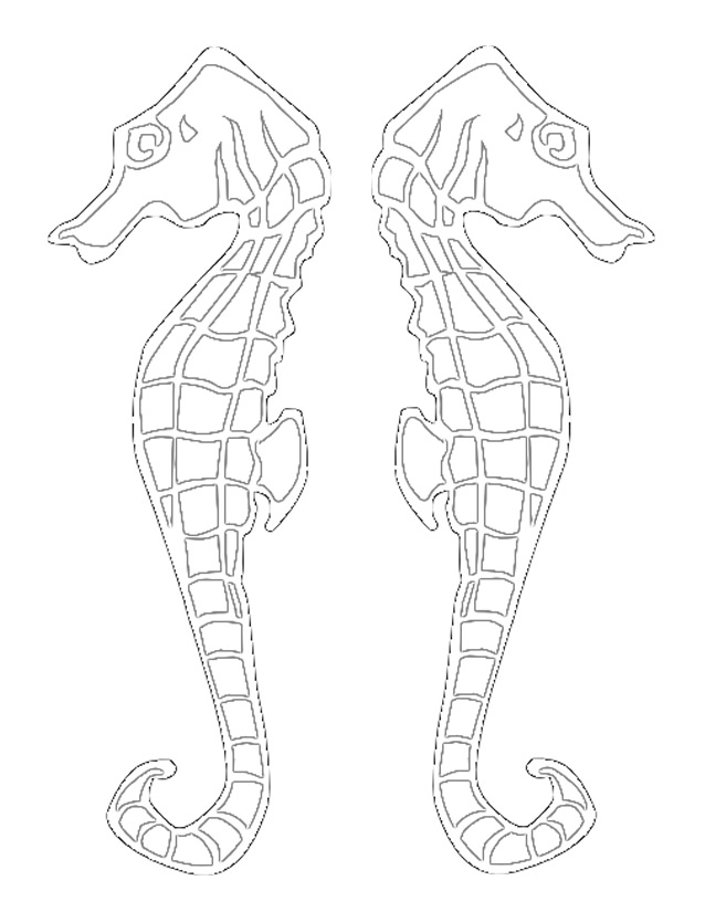 Раскраска: морской конек (Животные) #18629 - Бесплатные раскраски для печати