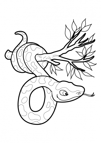 Раскраска: змея (Животные) #14486 - Бесплатные раскраски для печати