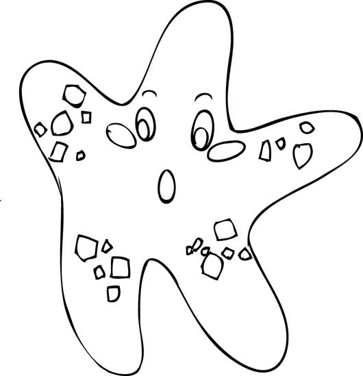 Раскраска: морская звезда (Животные) #6740 - Бесплатные раскраски для печати