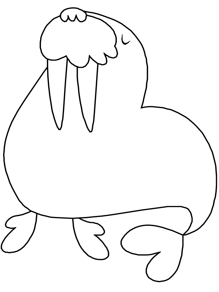 Раскраска: морж (Животные) #16580 - Бесплатные раскраски для печати